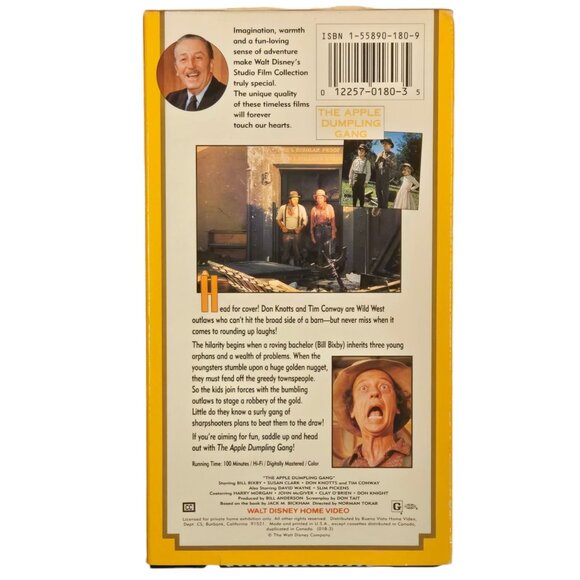 Walt Disneys The Apple Dumpling Gang VHS Movie Don Knotts Tim Conway - Picture 4 of 10
